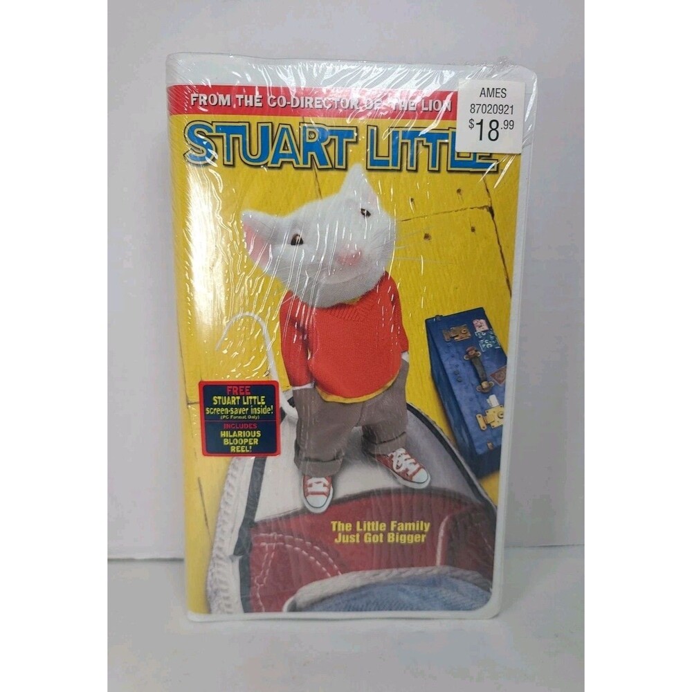 SEALED Stuart Little Michael J Fox M Night Shyamalan Clamshell VHS Vintage 2000